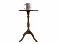 Alternative view of Vintage Taiwanese Small Side Table Wooden Wood Stand Flower Pot Ornament Display Shelf Prop Design circa 1990's