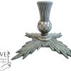 Vintage English Small Metal Thistle Styled Candlestick Holder Display Traditional British Ornament Display Candle c1940-50's