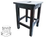 Vintage French Studio Stool Wood Wooden Small Chair Seat Table Stand Plinth Display Art Kitchen Industrial Workshop c1960's