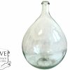 Vintage French Extra Large Clear Glass Demijohn 15 Litre Bottle Vase Storage Ornament Decor Design Coin Collecting c1970's