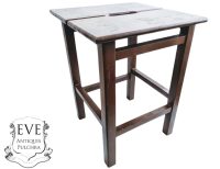 Vintage French Studio Stool Wood Wooden Small Chair Seat Table Stand Plinth Display Art Kitchen Industrial Workshop c1990's