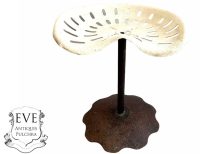 Vintage French Metal Tractor Seat Stool Chair Seat Industrial Agricultural Studio Office Style Rest Prop c1970-80's