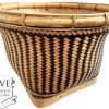 Vintage Thai Asian Traditional Woven Rice Food Basket Storage Decor Display Presentation Cooking Steaming circa 1980-90's