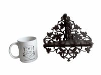 Alternative view of Vintage French Tiny Wood Wooden Brown Natural Wood Small Shelf Shelving Wall Stand Display Plinth Prop circa 1910-1920's