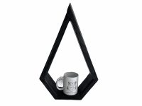 Alternative view of Vintage French Shelf Wooden Triangle Type Wall Hanging Design Painted Wood Ornate Designer Plinth Stand Display circa 1990's