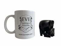 Alternative view of Vintage Asian Elephant Family Small Ornament Decor Display Statue Figurine Resin Figurine Gift Present Animal circa 1990's