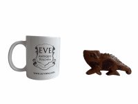 Alternative view of Vintage Indonesian Asian Gecko Wood Wooden Decorative Ornament Figurine Decorative Sculpture Carving c1980's