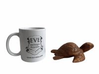 Alternative view of Vintage Indonesian Asian Sea Turtle Wood Wooden Decorative Ornament Figurine Decorative Sculpture Carving c1980's