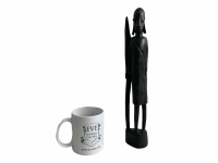 Alternative view of Vintage African Tall Figurine Statue Primitive Carving Wooden Wood Ornament Decorative Standing Display c1990's