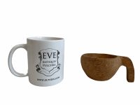 Alternative view of Vintage Tropical Wood Small Wood Wooden Handled Cup Mug Beaker Tankard Chalice Drink Drinking circa 1990's