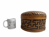 Alternative view of Vintage Thai Asian Traditional Woven Rice Food Basket Storage Decor Display Presentation Cooking Steaming circa 1980-90's