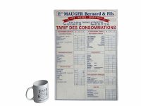 Alternative view of Vintage French Large Bar Restaurant Eraseable Price List Public House Restaurant Wipe Off Sign Internal circa 1980-90's