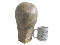 Alternative view of Vintage German Fischbach Miller Size GR56 Wig Work Display Stand Mannequin Head Hair Wood Padded Canvas circa 1980-90's