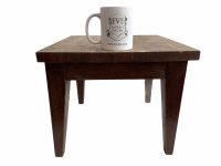 Alternative view of Vintage French Table Small Tiny Wooden Wood Side Stand Flower Pot Ornament Stand Display Prop Simple Design circa 1960-70's