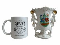 Alternative view of Antique French Marriage Wedding Bud Vase Ceramic Globe de Mariée Mairee Globe Gift Dome Presentation Decorative c1850-1900's