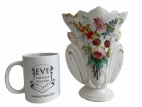 Alternative view of Antique French Marriage Wedding Bud Vase Ceramic Globe de Mariée Mairee Globe Gift Dome Presentation Decorative c1850-1900's