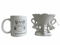 Alternative view of Antique French Marriage Wedding Bud Vase Ceramic Globe de Mariée Mairee Globe Gift Dome Presentation Decorative c1850-1900's