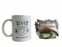 Alternative view of Antique French Marriage Wedding Bud Vase Ceramic Globe de Mariée Mairee Globe Gift Dome Presentation Decorative c1850-1900's