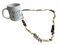 Alternative view of Vintage French Shell Necklace Jewellery Jewelry Natural Organic Back To Nature Hand Made One Off Piece c1980-90's