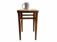 Alternative view of Vintage French Wooden Wood Stool Chair Seat Kitchen Side Table Kitchen Flower Pot Stand Display Shelf Prop circa 1950-60's