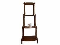 Alternative view of Vintage French Wooden Shelf Wood Stand Ornament Display Rack Kitchen Bathroom Display Sideboard Standing circa 1980-90's