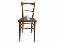 Alternative view of Vintage French Wooden Brown Natural Wood Woven String Stool Chair Stand Display Rest Plinth Seating Prop circa 1930-1940's