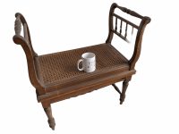 Alternative view of Antique French Wooden Folding Lattice Wood Bidet Birthing Gynaecological Chair Stool Chair Display Rest Seating c1910's