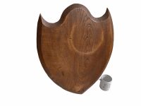 Alternative view of Vintage French Wooden Brown Natural Wood Large Wall Mounted Display Taxidermy Trophy Plaque Rest Plinth Prop circa 1940-50's