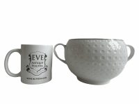 Alternative view of Vintage German White Ceramic Arzberg Golf Ball Pot Jar Vase Ginger Spice Rice Jar Storage Display Prop Display circa 1960's