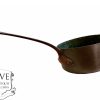 Vintage French X Large Handled Handle Hanging Copper Fire Stove Saucepan Pot Pan Cooking Kitchen Hanging Display c1950-60's