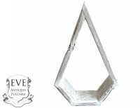Vintage French Shelf Wooden Triangle Type Wall Hanging Design Painted Wood Ornate Designer Plinth Stand Display circa 1990's