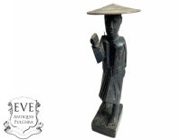 Vintage Asian Carrying Man Small Ornament Decor Display Statue Figurine Wood Figurine Gift Present Carrying Man circa 1990's