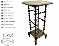 Antique French Wooden Brown Natural Wood Tall Side Table Stand Display Rest Plinth Prop Furniture Decor circa 1910-1920's