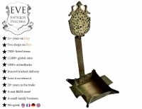 Antique Moroccan Brass Jewish Memorial Shabbat Wall Mounted Oil Lamp Light Decor Display Prop Lighting Collector c1900's