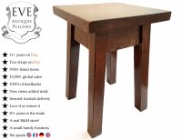 Vintage French Table Small Heavy Strong Wooden Wood Side Stand Flower Pot Ornament Stand Display Prop Home Made c1960-70's