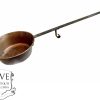 Vintage French Long Handled Handle Hanging Copper Fire Stove Saucepan Pot Pan Cooking Kitchen Hanging Display c1930-40's
