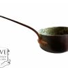 Vintage French X Large Handled Handle Hanging Copper Fire Stove Saucepan Pot Pan Cooking Kitchen Hanging Display c1950-60's