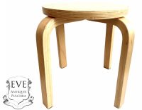 Vintage Child Stool Small Simple Wooden Foot Rest Chair Seat Step Stand Kitchen Table Plinth Plant Pot Stand c1990's