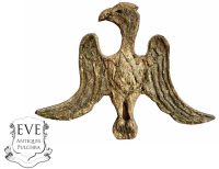 Vintage French Eagle Art Gold Coloured Paper Mache Artwork On Hardboard Bird Figurine Ornament Decor Design c1970-80's