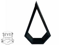 Vintage French Shelf Wooden Triangle Type Wall Hanging Design Painted Wood Ornate Designer Plinth Stand Display circa 1990's