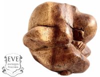 Vintage Thai Weeping Praying Buddha Meditating Yogi Yoga Asian Wood Carving Altar Piece Englighted Meditation Peace c1990's