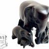 Vintage Asian Elephant Family Small Ornament Decor Display Statue Figurine Resin Figurine Gift Present Animal circa 1990's