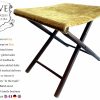 Vintage French Wooden Wood Folding Stool Chair Seat Kitchen Table Picnic Camping Garden Car Carriage circa 1950-60's
