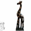 Vintage African Giraffe Small Carving Ornament Statue Wooden Wood Tall Display Decor Animal Africa circa 1970-80's