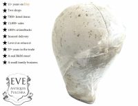 Vintage German Size 54 Wig Work Display Stand Mannequin Head Hair Wood Padded Canvas circa 1980-90's