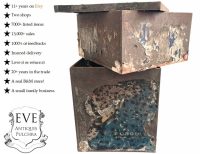 Antique  French Cookie Biscuit Decorated Tin Storage Canister Dusty OTHERS AVAILABLE circa 1910-20's