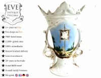 Antique French Marriage Wedding Bud Vase Ceramic Globe de Mariée Mairee Globe Gift Dome Presentation Decorative c1850-1900's