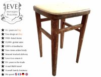 Vintage French Wooden Wood Stool Chair Seat Kitchen Side Table Kitchen Flower Pot Stand Display Shelf Prop circa 1950-60's