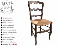 Vintage French Wooden Brown Natural Wood Woven String Stool Chair Stand Display Rest Plinth Seating Prop circa 1960-70's