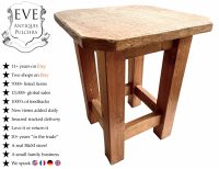 Vintage French Table Small Wooden Wood Side Stand Flower Pot Ornament Stand Display Prop Simple Design circa 1970-80's